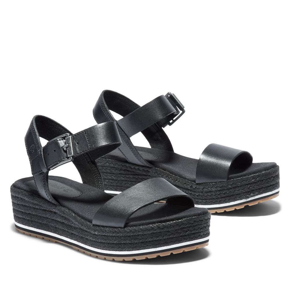 Timberland Σανδαλια Γυναικεια Μαυρα - Santorini Sun Ankle Strap - Greece 9257430-UX